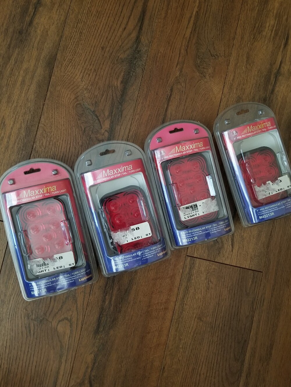 ❗Maxxima Red 5" Rectangular Stop/Tail/Turn Light Set of 4 - Model# M42213R❗